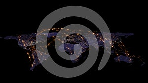 3D rendering abstract of world network, internet and global connection concept. Elements of this image furnished by NASA