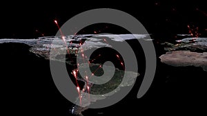 3D rendering abstract of world network, internet and global connection concept. Elements of this image furnished by NASA