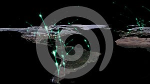 3D rendering abstract of world network, internet and global connection concept. Elements of this image furnished by NASA