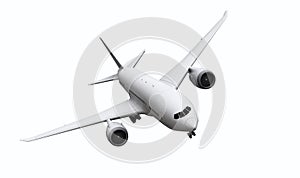 3d rendering. airplane isolated on white background.