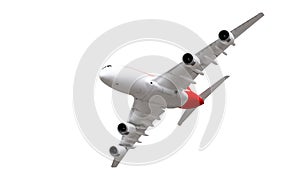 3d rendering. airplane isolated on white background.