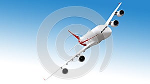 3d rendering. airplane isolated on white background.