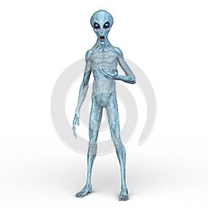 3D rendering of an alien