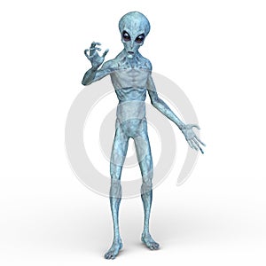 3D rendering of an alien