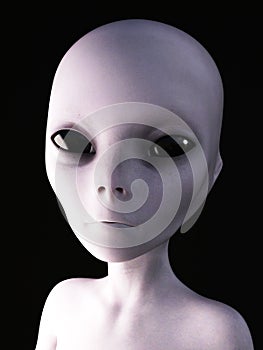 3D rendering of an alien.