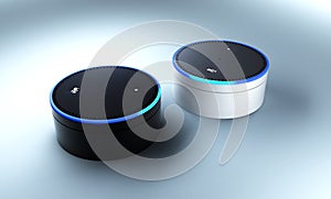 3d rendering of Amazon Echo voice recognition system