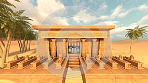 3D rendering of the ancient ruins