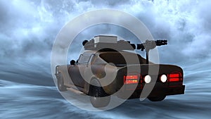 3D rendering of an armoured vehicle