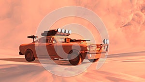 3D rendering of an armoured vehicle