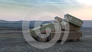 3D rendering of an armoured vehicle