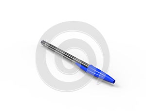 3D rendering of ballpoint pens isolated on white background