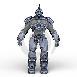 3D rendering of a battle robot