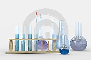 3d rendering, biotechnological laboratory equipment background