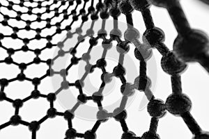 3D rendering of black nanotube surface
