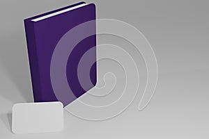 3D Rendering Blank Cover Book Background For Mock Up and Advertisement.