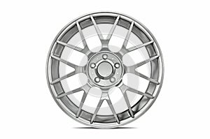 3d rendering Car rim wheel isolated on white background.