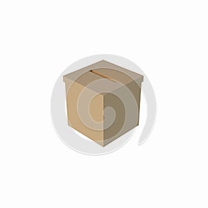 3D RENDERING OF CARDBOARD BOX