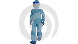 A 3D Rendering Cartoon Personal Protective Equipment
