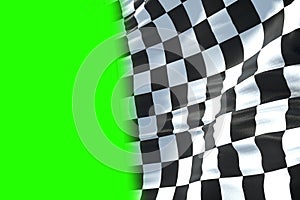 3D rendering, checkered flag, end race background, formula one c