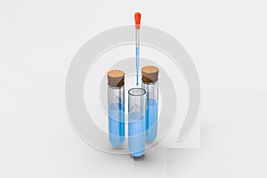 3d rendering, Chemical vessels in the laboratory