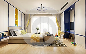 3D rendering children`s room