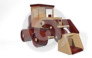 3d rendering children`s toy loader of small materials