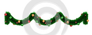 3D rendering christmas decoration white background