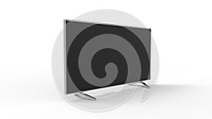 3D rendering of a computer generated flat screen tv isolated in white space