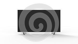 3D rendering of a computer generated flat screen tv isolated in white space