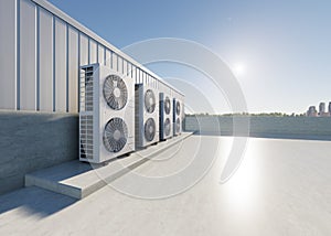 3d rendering of condenser unit.