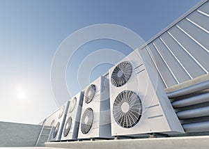 3d rendering of condenser unit.