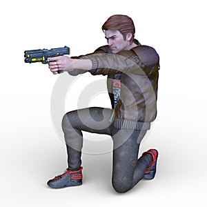 3D rendering of Cool man