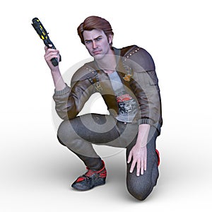 3D rendering of Cool man