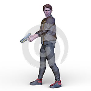 3D rendering of Cool man