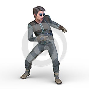 3D rendering of Cool man