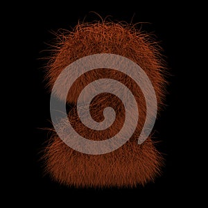 3D Rendering Creative Illustration Ginger Orangutan Furry Number 2