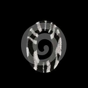 3D Rendering Creative Illustration Zebra Print Furry Number 0