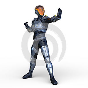 3D rendering of a cyber man