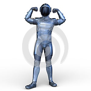 3D rendering of a cyber man