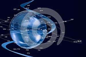 3d rendering, data and earth graphics