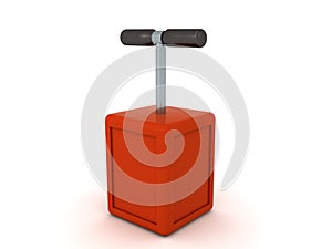 3D Rendering of detonation plunger trigger