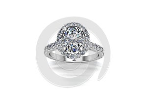 3D rendering diamond ring