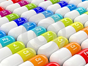 3d rendering of dietary supplements