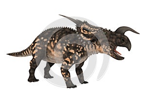 3D Rendering Dinosaur Einiosaurus on White
