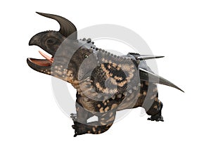 3D Rendering Dinosaur Einiosaurus on White