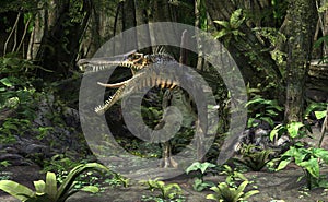 3D Rendering Dinosaur Spinosaurus