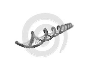 3d rendering of DNA string isolated in white background