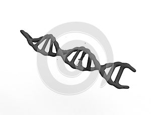 3d rendering of DNA string isolated in white background