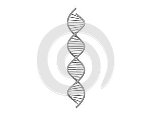 3d rendering of DNA string isolated in white background