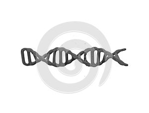 3d rendering of DNA string isolated in white background